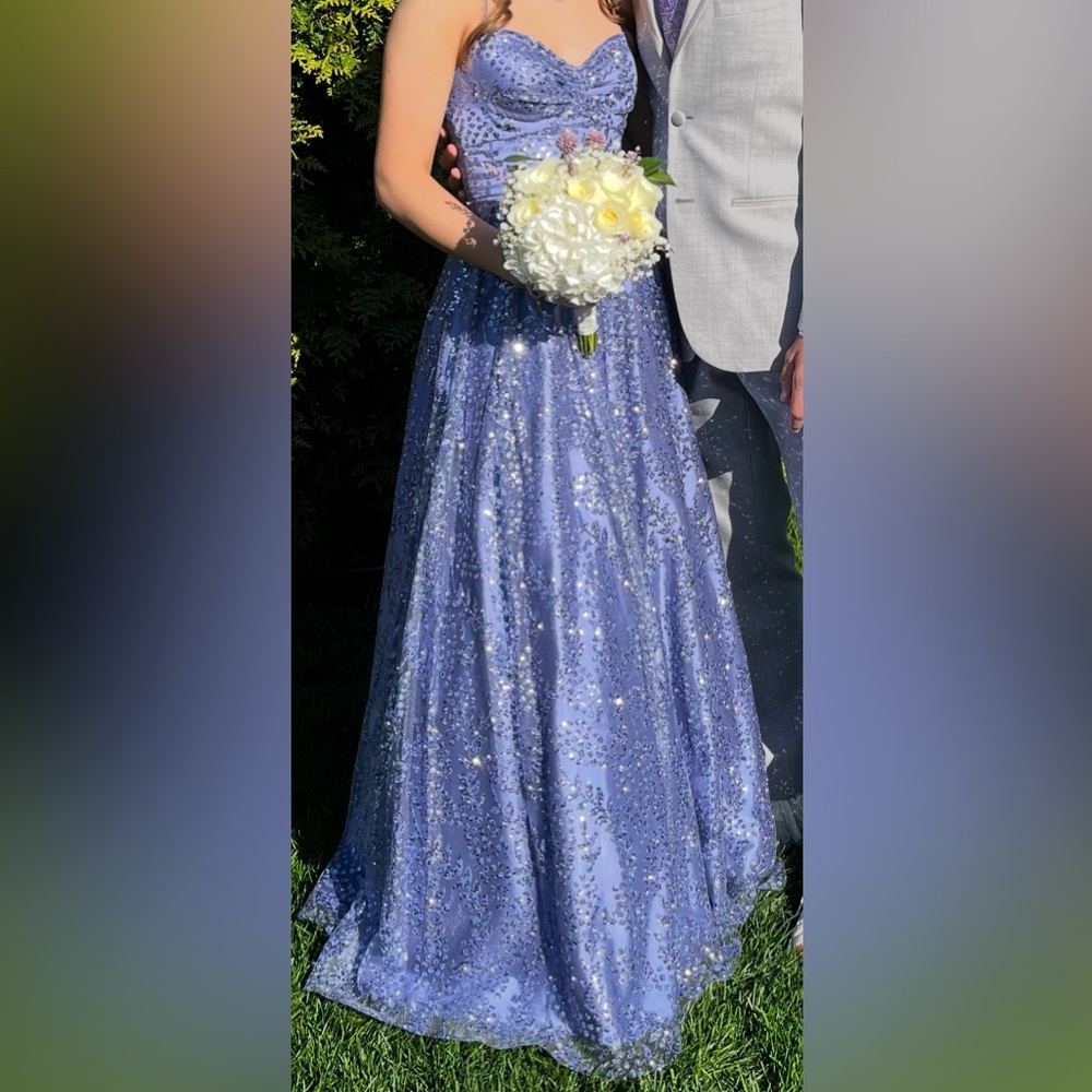 Elegant Purple Sequin Gown